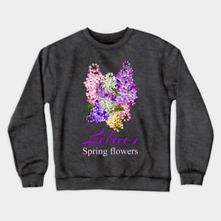 Vintage Lilac-Spring Flowers Lilacs-Flower shirt-Gifts with printed flowers Crewneck Sweatshirt